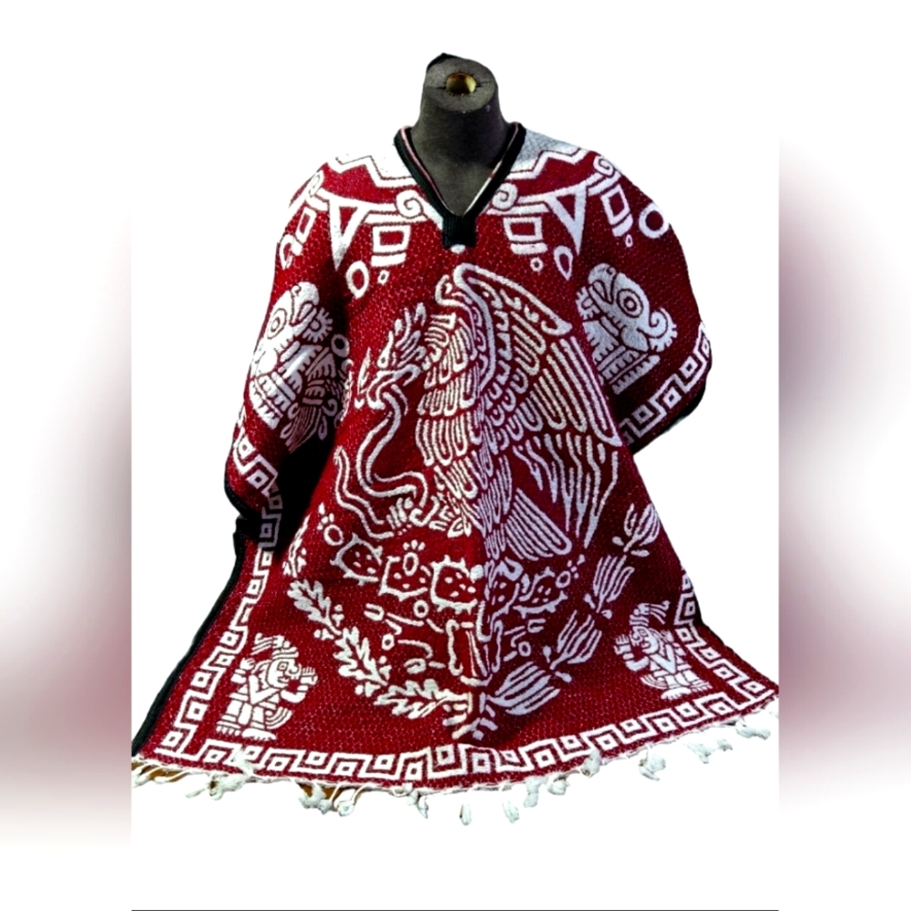 Mexican Sarape, Poncho, Gaban,Cape, Jorongo Unisex Aguila y Azteca Color…